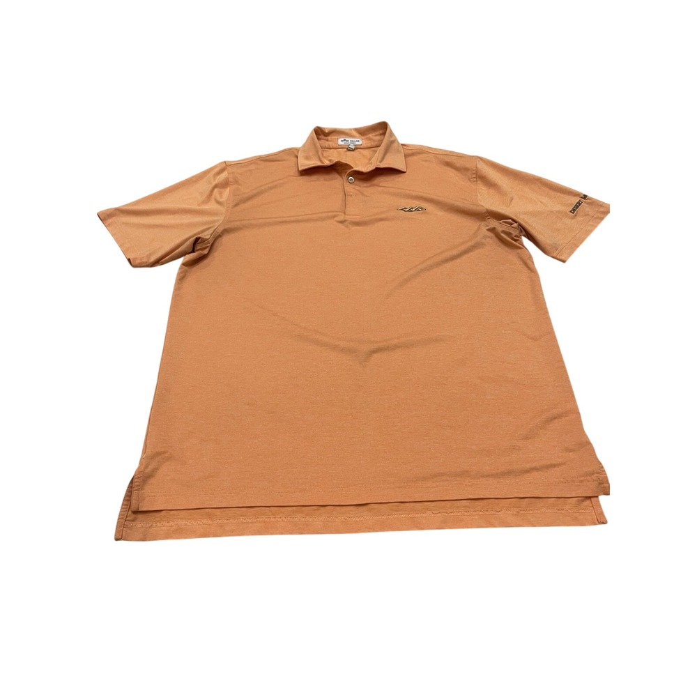 Men's Peter Millar Summer Comfort Polo Shirt Orange L Embroidered